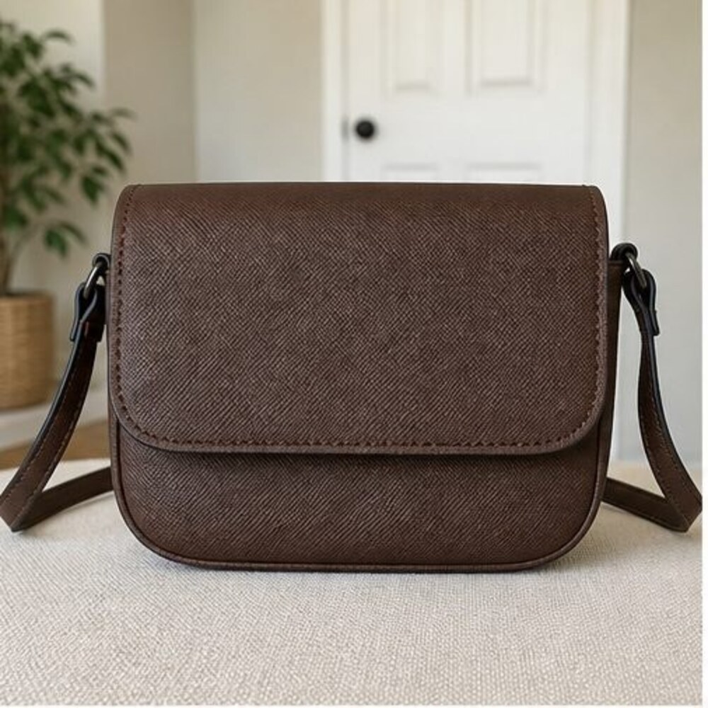 Sage Saffiano Crossbody Bag